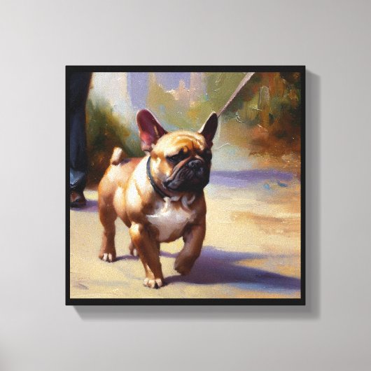 Franse Bulldog Canvas Afdruk (Voorkant)