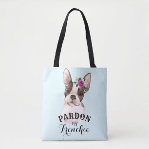 Franse Bulldog Canvas tas - Blauw
