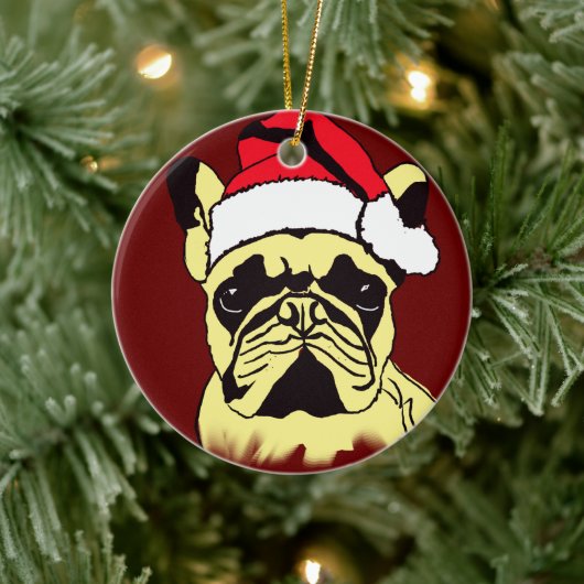 Franse Bulldog Cartoon Ornament (Boom)