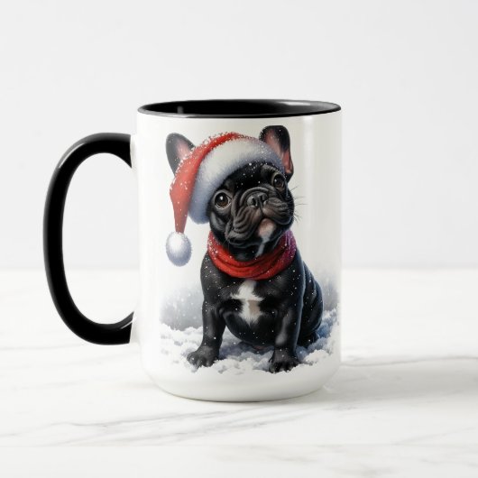 Franse Bulldog Christmas Mok Cup (Links)