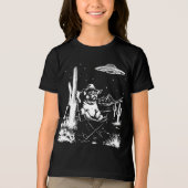 Franse Bulldog Cowboy UFO Tri-Blend Shirt (Voorkant)