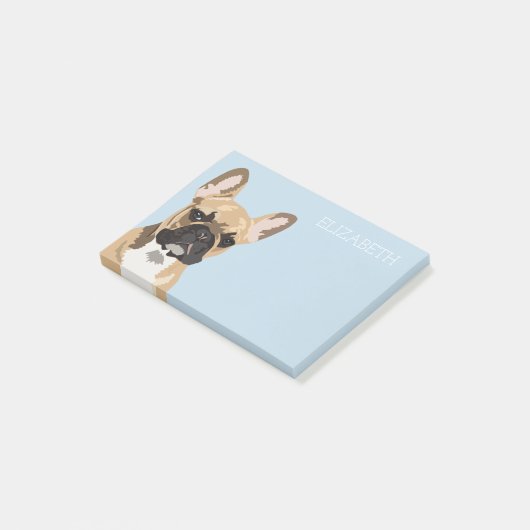 Franse Bulldog | Cute Frenchie Post-it® Notes (Schuin)