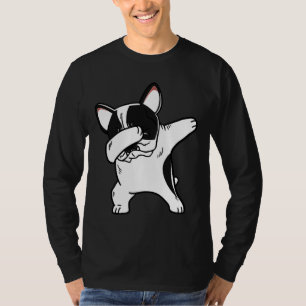 Franse Bulldog Dabbing Pied Bulldog T-shirt