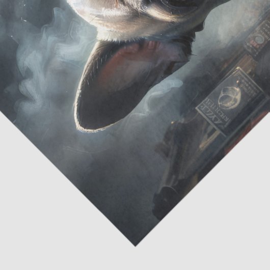 Franse Bulldog - Decoupage - Tissuepapier (Detail)