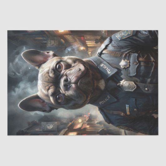 Franse Bulldog - Decoupage - Tissuepapier (Voorkant)