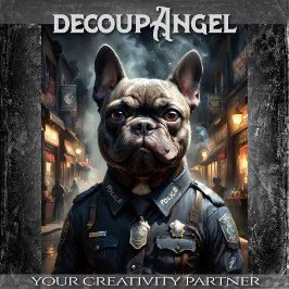 Franse Bulldog - Decoupage - Tissuepapier