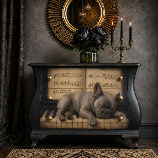 Franse Bulldog Decoupage Tissuepapier Meubelen