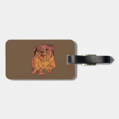 Franse Bulldog, Dog Drawing Custom Bagagelabel (Achterkant horizontaal)