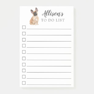 Franse Bulldog Dog, gepersonaliseerd om lijst te d Post-it® Notes