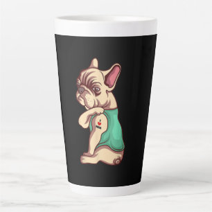 Franse Bulldog Dog I Love mama Tattoo Lover Gift Latte Mok