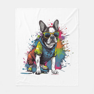 Franse Bulldog Dog Pug voor een Hond eigenaar Fren Fleece Deken
