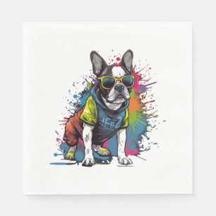 Franse Bulldog Dog Pug voor een Hond eigenaar Fren Servet