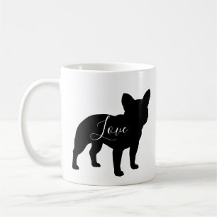 Franse Bulldog Dog Silhouettes Love Custom Koffiemok