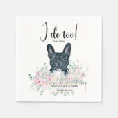 Franse Bulldog Dog Wedding Cocktail Napkins Servet (Voorkant)