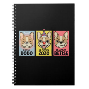 Franse Bulldog Drie Stemmingen  Notitieboek