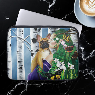 Franse Bulldog Dryad Fantasie Laptop Sleeve