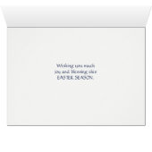 Franse Bulldog en Bunny Basket Easter Kaart (Binenzijde Horizontaal (Onderkant))