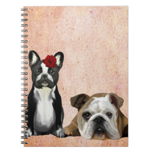 Franse Bulldog en Engelse Bulldog Notitieboek