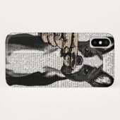 Franse Bulldog en Finger Mustache Case-Mate iPhone Case (Achterkant (horizontaal))