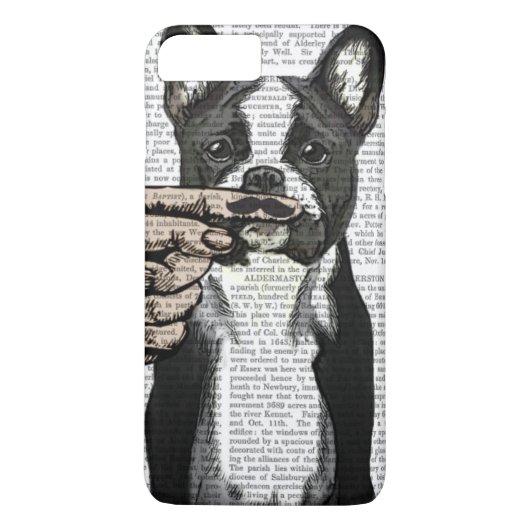 Franse Bulldog en Finger Mustache Case-Mate iPhone Case (Achterkant)