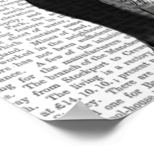 Franse Bulldog en Finger Mustache Poster (Hoek)