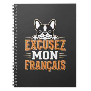 Franse Bulldog Excusez Mon Franais Design Notitieboek
