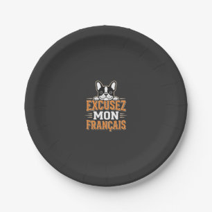 Franse Bulldog Excusez Mon Franais Design Papieren Bordje