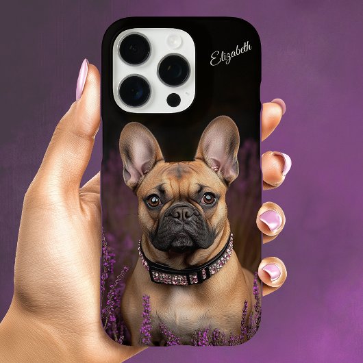 Franse Bulldog Fawn Frenchie Gepersonaliseerd Case-Mate iPhone Case