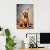 Franse Bulldog fawn puppy Poster (Thuiskantoor)