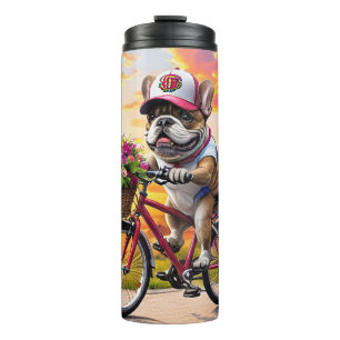 Franse Bulldog fiets French Bulldog Thermosbeker