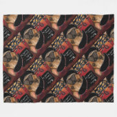 FRANSE BULLDOG FLEECE DEKEN (Voorkant (Horizontaal))