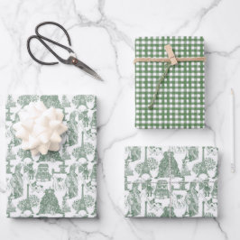 FRANSE BULLDOG frans groen toilet Inpakpapier Vel