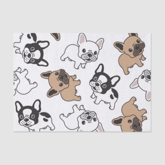 Franse Bulldog, Frenchie Accessoires Tissuepapier (Voorkant)