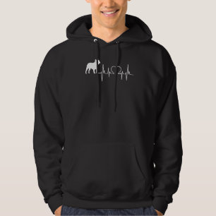 Franse Bulldog Frenchie Heartbeat Hoodie