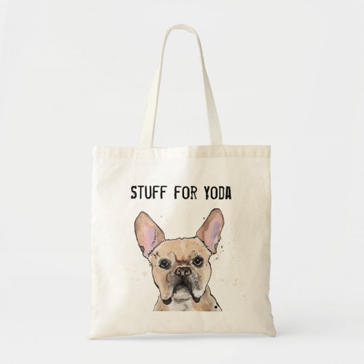 Franse Bulldog Frenchie-hond grappige verkoopster  Tote Bag (Voorkant)