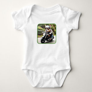 Franse Bulldog "Frenchie" Hond op Motorfiets Romper