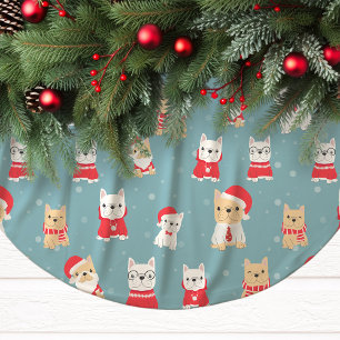 Franse Bulldog Frenchie Kerstpatroon Kerstboom Rok