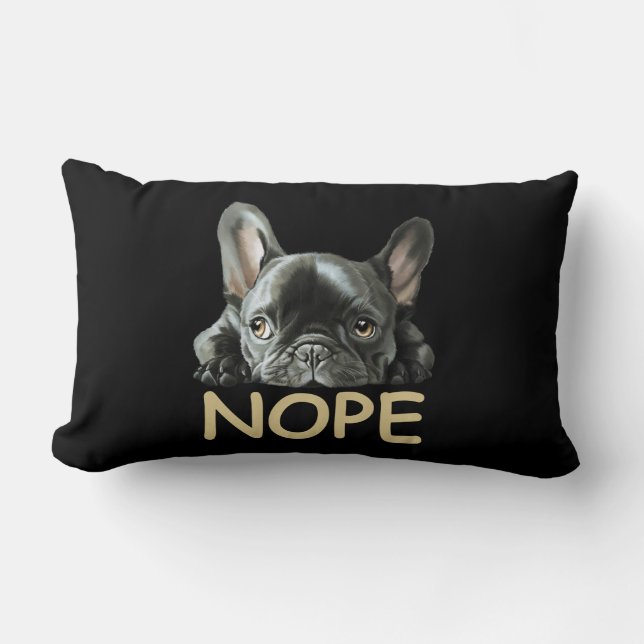 Franse Bulldog | Frenchie Nope Gifts Kussen (Voorkant)