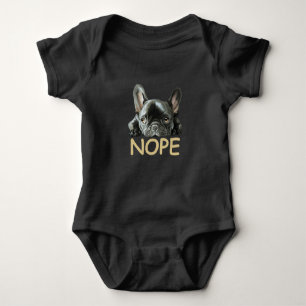 Franse Bulldog   Frenchie Nope Gifts Romper