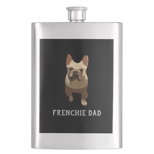Franse Bulldog, Frenchie Vader Flacon (Voorkant)