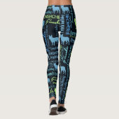 Franse Bulldog - Frienchie Word Art Leggings (Achterkant)