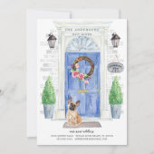 Franse Bulldog Front door Moving Announge Kaart (Voorkant)