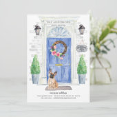 Franse Bulldog Front door Moving Announge Kaart (Staand voorkant)