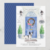 Franse Bulldog Front door Moving Announge Kaart (Voorkant / Achterkant)