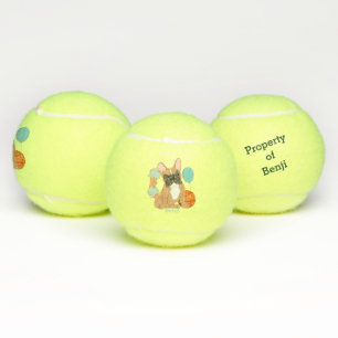Franse Bulldog Fun gepersonaliseerd Tennisballen