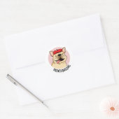 Franse Bulldog Funny Dog Pun Ronde Sticker (Envelop)