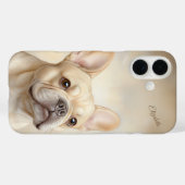 Franse Bulldog gepersonaliseerde crème Frenchie Case-Mate iPhone Case (Achterkant (horizontaal))