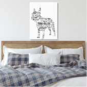 Franse Bulldog Gift Canvas Afdruk (Insitu (Slaapkamer))