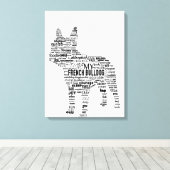 Franse Bulldog Gift Canvas Afdruk (Insitu (Houten vloer))