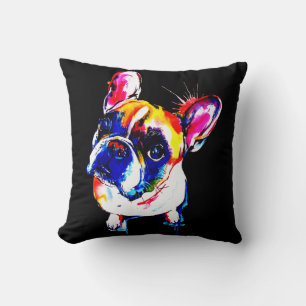 Franse Bulldog Gift Cute Frenchie Colorful Art Kussen